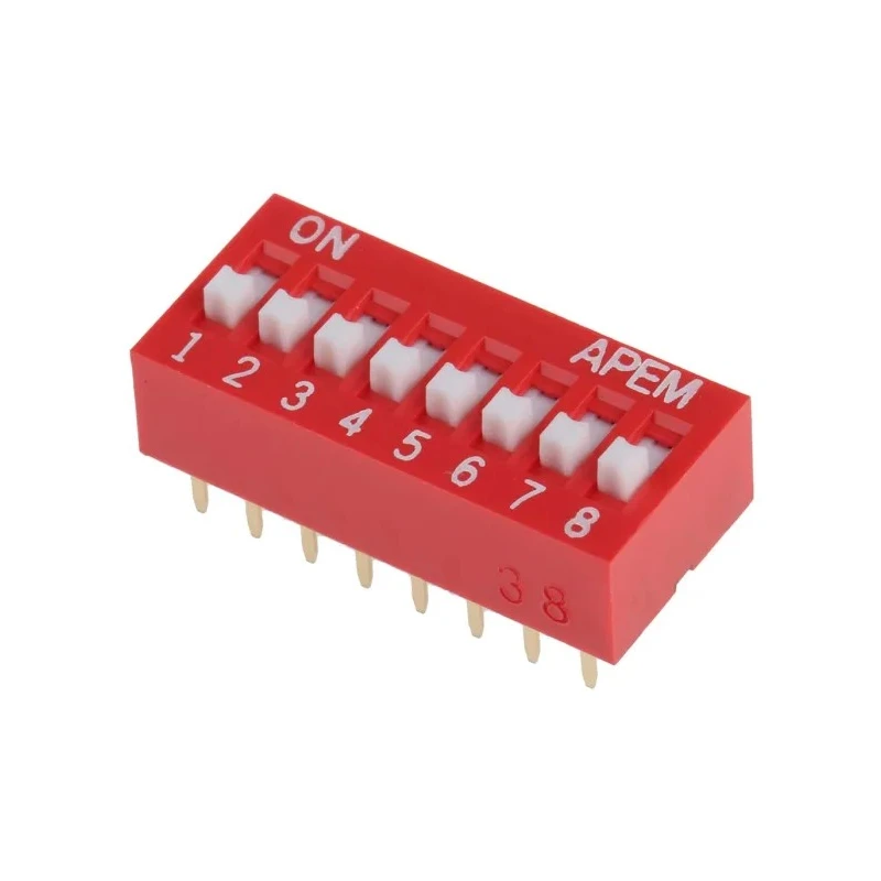 APEM Raised Rotary Coded DIP Switch Through Hole NDS-08-V