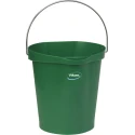 Vikan 12L Polypropylene Stainless Steel Green Bucket with Handle 56862