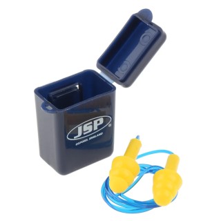 JSP Maxifit Pro Series Yellow Reusable Corded Ear Plugs 26dB SNR AEE110-060-200