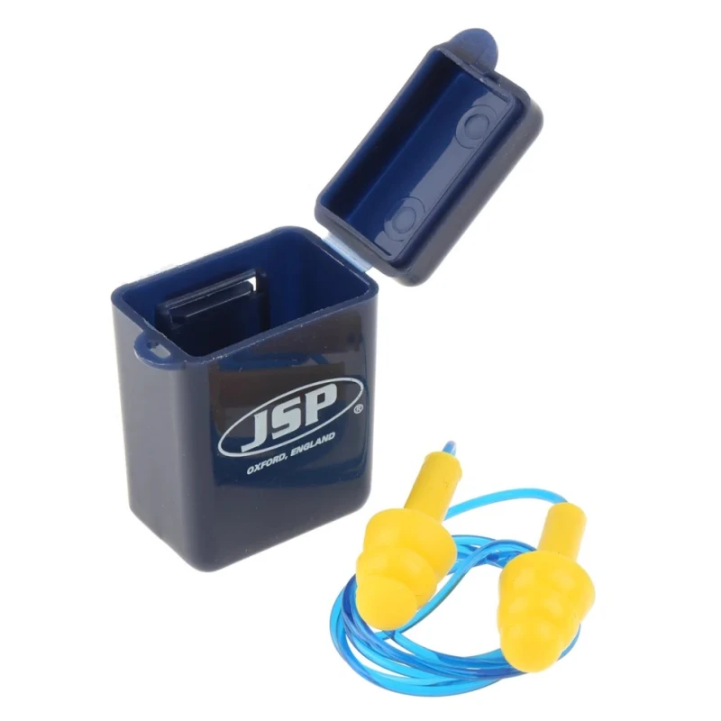 JSP Maxifit Pro Series Yellow Reusable Corded Ear Plugs 26dB SNR AEE110-060-200