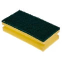 RS PRO Black, Yellow Sponge Scourer 150 mm x 65 mm x 40 mm for Kitchen and Industrial Use 898-8295