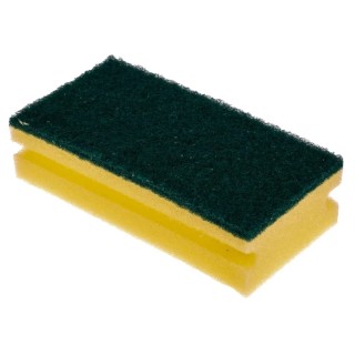 RS PRO Black, Yellow Sponge Scourer 150 mm x 65 mm x 40 mm for Kitchen and Industrial Use 898-8295