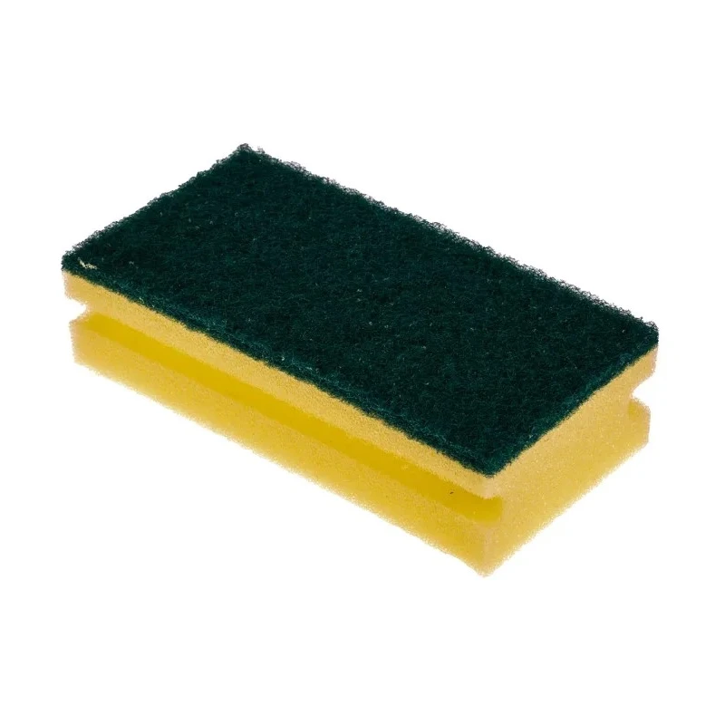 RS PRO Black, Yellow Sponge Scourer 150 mm x 65 mm x 40 mm for Kitchen and Industrial Use 898-8295