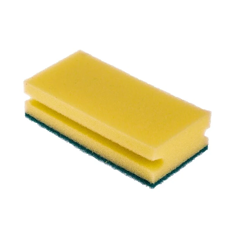 RS PRO Black, Yellow Sponge Scourer 150 mm x 65 mm x 40 mm for Kitchen and Industrial Use 898-8295