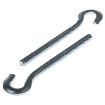 RS PRO Carbon Steel Forged Hook Anchor Bolt M6 Thread Size 77 mm Length 6 mm Drill Diameter 908-6763