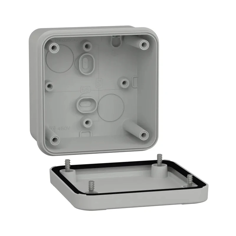 Schneider Electric PanelSeT Series Polycarbonate Wall Box IP66, Grey, 89 mm x 89 mm x 54 mm NSYTBP885