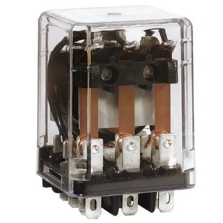 TE Connectivity Panel Mount Power Relay, 120V AC Coil, 10A Switching Current, 3PDT KUP-14A55-120 9-1393117-9
