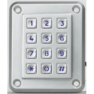 EOZ IP67 12 Key Illuminated ABS Keypad, Blue Housing, Polycarbonate Actuator 