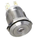 EOZ R Series Illuminated Push Button Switch, Momentary, Panel Mount, 19 mm Cutout, DPDT, Red LED, IP65, 250 V R19FFSSPAGDR24