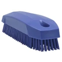 Vikan Hard Bristle Scrubbing Brush Nail Brush, Polyester Bristle 17 mm, Purple, Polypropylene Handle 64408