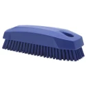 Vikan Hard Bristle Scrubbing Brush Nail Brush, Polyester Bristle 17 mm, Purple, Polypropylene Handle 64408