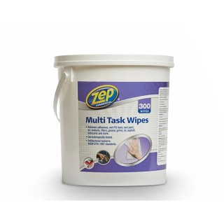 Zep Commercial Wet Anti-Bacterial Wipes Tub of 300, Single Use, White, United Kingdom Origin 0300ZCMULTITWRS