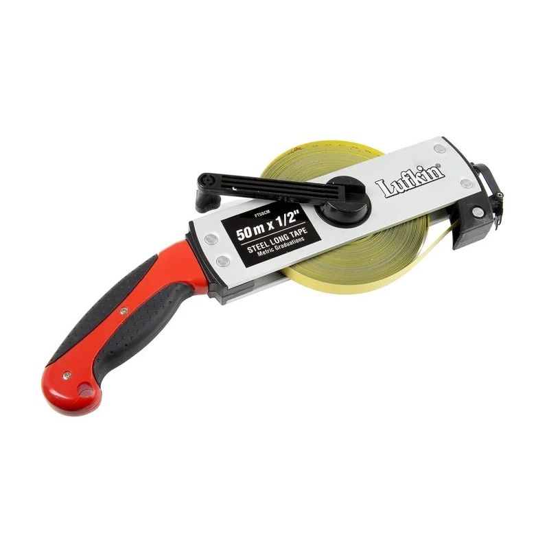 Lufkin 50 m Metric Steel Tape Measure, 13 mm Blade Width, Steel Case with Belt Clip FT50CM