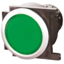 EAO 71 Series Green Round Momentary Flush Aluminium Push Button Head 25mm IP65 71-611.0+61-9642.5+61-9933.0