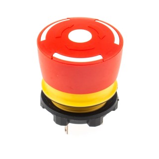 EAO 84 Series Twist Release Emergency Stop Push Button Panel Mount 22.5 mm Cutout 2 NC Contacts IP65 84-5040.0020