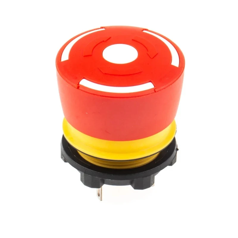 EAO 84 Series Twist Release Emergency Stop Push Button Panel Mount 22.5 mm Cutout 2 NC Contacts IP65 84-5040.0020