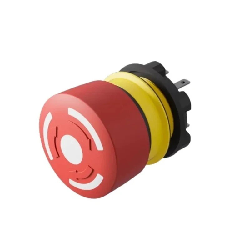 EAO 84 Series Twist Release Emergency Stop Push Button Panel Mount 22.5 mm Cutout 2 NC Contacts IP65 84-5040.0020
