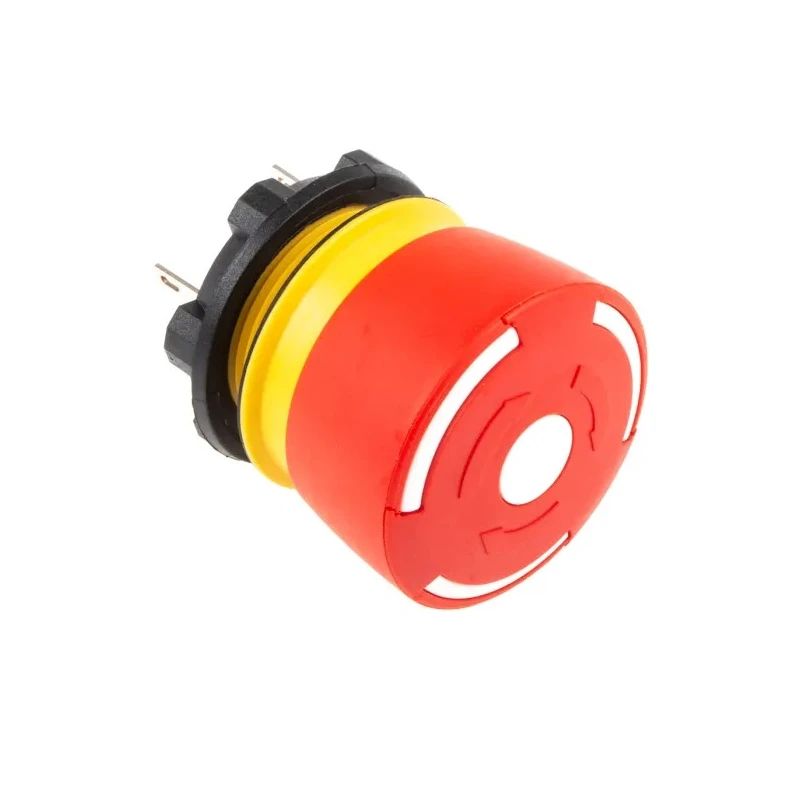 EAO 84 Series Twist Release Emergency Stop Push Button Panel Mount 22.5 mm Cutout 2 NC Contacts IP65 84-5040.0020
