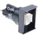 EAO Illuminated Push Button Switch 16mm Cutout Diameter, 18mm Length, Latching Function, Gold-Plated Silver 31-261.0252