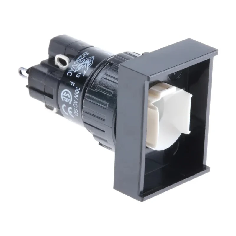 EAO Illuminated Push Button Switch 16mm Cutout Diameter, 18mm Length, Latching Function, Gold-Plated Silver 31-261.0252