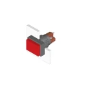EAO Illuminated Push Button Switch 16mm Cutout Diameter, 18mm Length, Latching Function, Gold-Plated Silver 31-261.0252