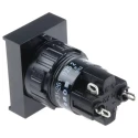 EAO Illuminated Push Button Switch 16mm Cutout Diameter, 18mm Length, Latching Function, Gold-Plated Silver 31-261.0252