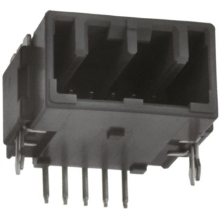 JAE MX34 Series Right Angle Through Hole PCB Header 5 Contacts 2.2 mm Pitch 1 Row Shrouded 