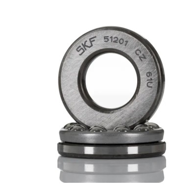SKF Thrust Ball Bearing 12 mm ID, 28 mm OD, 11 mm Race Width, Sheet Metal Cage, Steel Balls 51201
