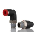 Norgren Pneumatic Fitting Pneufit C Series 8 mm R 1/8 Threaded, 6 mm Push-In, Nickel Plated Brass C01470618