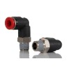 Norgren Pneumatic Fitting Pneufit C Series 8 mm R 1/8 Threaded, 6 mm Push-In, Nickel Plated Brass C01470618