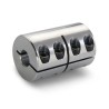 Ruland Aluminium Clamp Style Rigid Coupler, 29 mm OD, 12 mm Bore Size, 95 Nm Torque, 4000 rpm Maximum Speed MCLX-12-12-A