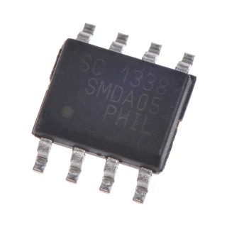 Semtech 4-Element Uni-Directional TVS Diode, 300 W, 8-Pin SOIC SMDA05.TBT