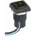 APEM IR Series Illuminated Push Button Switch Momentary Panel Mount 14.8 mm Cutout SPST Green LED IP67 48 V dc IRC3F422LOG