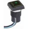APEM IR Series Illuminated Push Button Switch Momentary Panel Mount 14.8 mm Cutout SPST Green LED IP67 48 V dc IRC3F422LOG