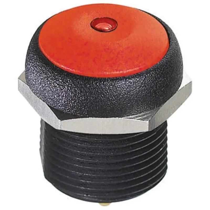APEM IR Series Illuminated Push Button Switch, Momentary, Panel Mount, Red LED, 14.8 mm Cutout, SPST, IP67, 48 V IRR3S462LOS