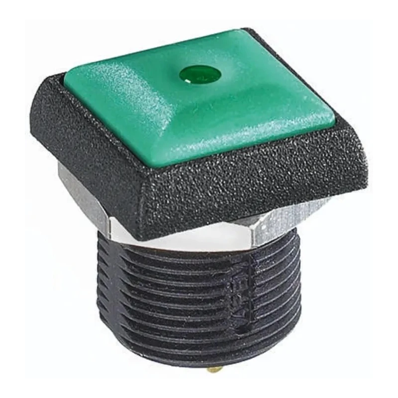 APEM IR Series Illuminated Push Button Switch Momentary Panel Mount 14.8 mm Cutout SPST Green LED IP67 IRC3S432LOG