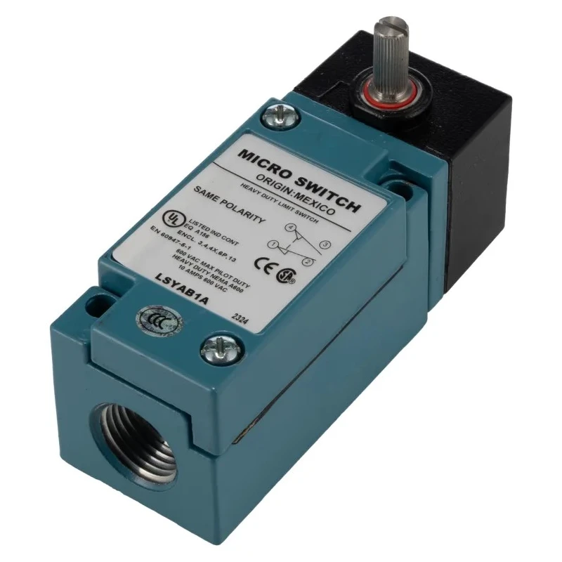 Honeywell Technologies HDLS Series Roller Lever Limit Switch SPDT IP67 Die Cast Zinc Epoxy Coated Housing 600V LSYAB1A