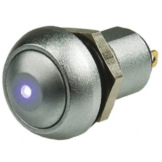 APEM IP Series Illuminated Push Button Switch, Latching, Panel Mount, 12.9 mm Cutout, SPST Contact IPR1SAD0LOB105
