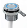 APEM Illuminated Momentary Piezo Switch SPST 19 mm Panel Cutout Blue LED Flying Lead IP68