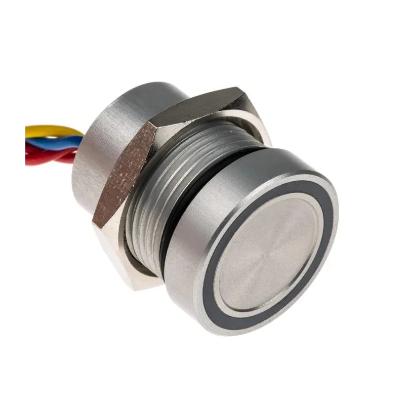 APEM Illuminated Piezo Switch Momentary SPST Through Hole IP68 16mm Panel Cutout 24V 200mA 