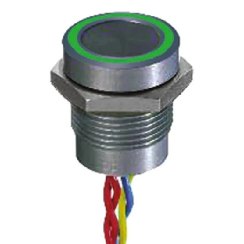 APEM Illuminated Piezo Switch Momentary SPST 16 mm Panel Cutout IP68 200mA 24V DC AC 