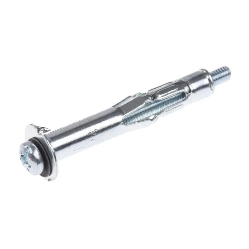 RawlPlug Carbon Steel Expanding Bolt Cavity Fixing, 8 mm Fixing Hole Diameter, Zinc Plated, Slot Pozidriv Drive SM-04046