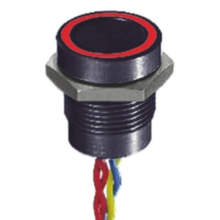 APEM Illuminated Piezo Switch Momentary SPST Through Hole IP68 16 mm Panel Cutout 200mA 