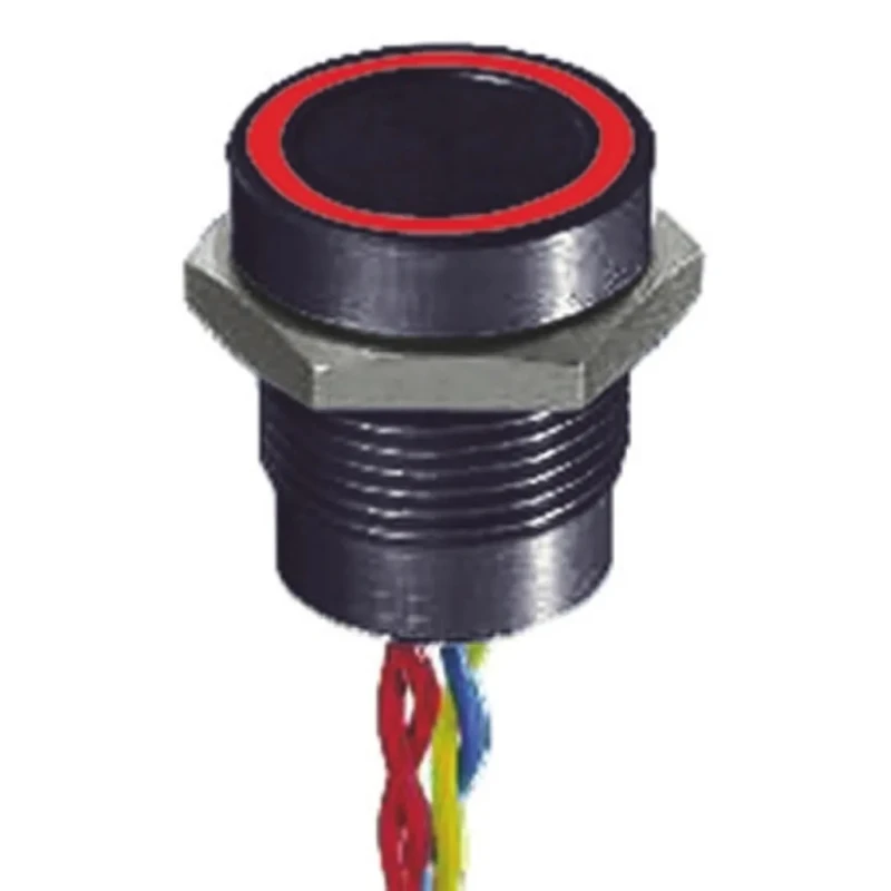 APEM Illuminated Piezo Switch Momentary SPST Through Hole IP68 16 mm Panel Cutout 200mA 