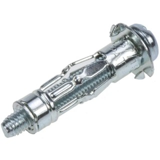RawlPlug Carbon Steel Expanding Bolt Cavity Fixing Zinc Plated M6 Thread Slot Pozidriv Drive 12 mm Fixing Hole SM-06037