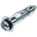RawlPlug Carbon Steel Expanding Bolt Cavity Fixing Zinc Plated M6 Thread Slot Pozidriv Drive 12 mm Fixing Hole SM-06037