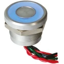 APEM Illuminated Momentary Piezo Switch, SPST, IP68, Wire Terminal, 200mA, 22 mm Panel Cutout, -40°C to 75°C 