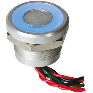 APEM Illuminated Momentary Piezo Switch, SPST, IP68, Wire Terminal, 200mA, 22 mm Panel Cutout, -40°C to 75°C 