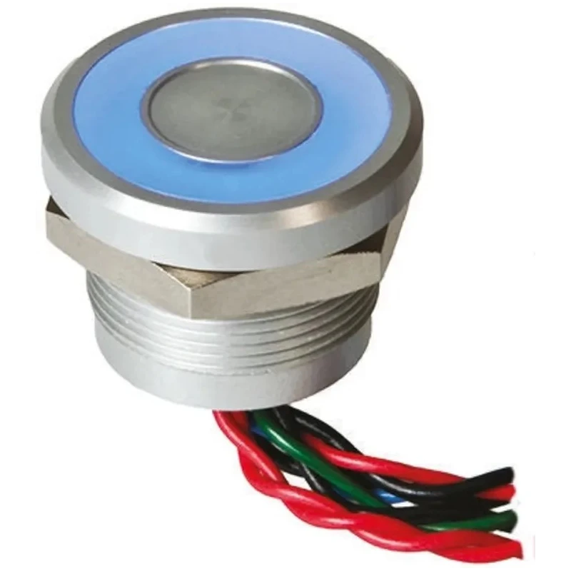 APEM Illuminated Momentary Piezo Switch, SPST, IP68, Wire Terminal, 200mA, 22 mm Panel Cutout, -40°C to 75°C 