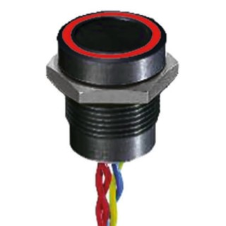 APEM Illuminated Piezo Switch Latching IP68 Flying Lead 200mA 75°C -40°C 